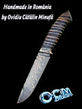 Cuțit de Vânătoare Unicat din Oțel Damasc inoxidabil– Handmade by OCM Blades