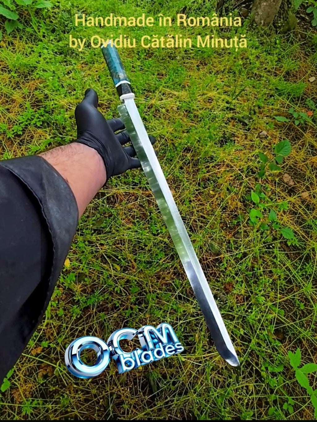 Cuțit Sakimaru – Lamă 50 cm, Oțel K110, Mâner Lemn Stabilizat