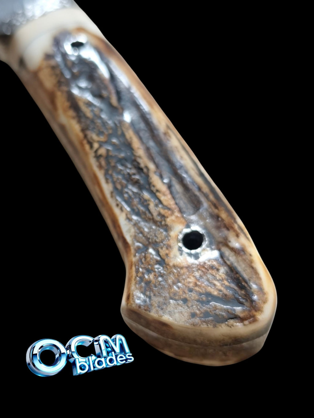Cuțit de Vânătoare Unicat OCM Blades – Oțel RWL34 & Corn de Cerb